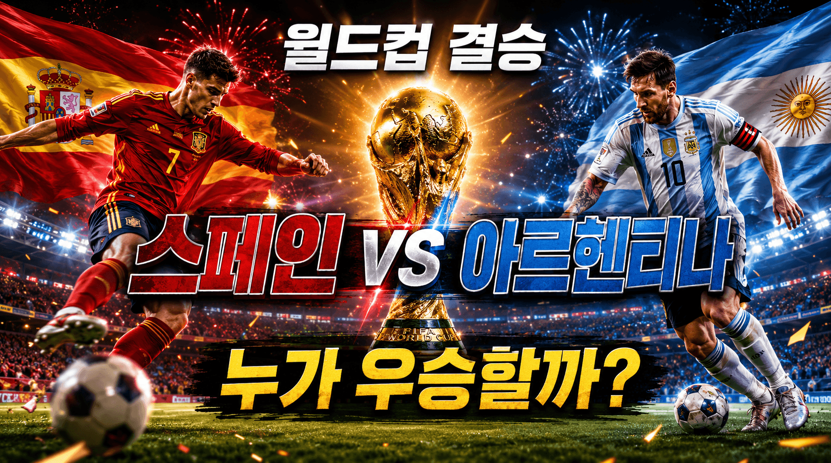 월드컵 20일 결승 스페인-아르헨티나 누가 이길까?